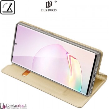 Dux Ducis dirbtinės odos atverčiamas dėklas - auksinės spalvos (Samsung Note 20)